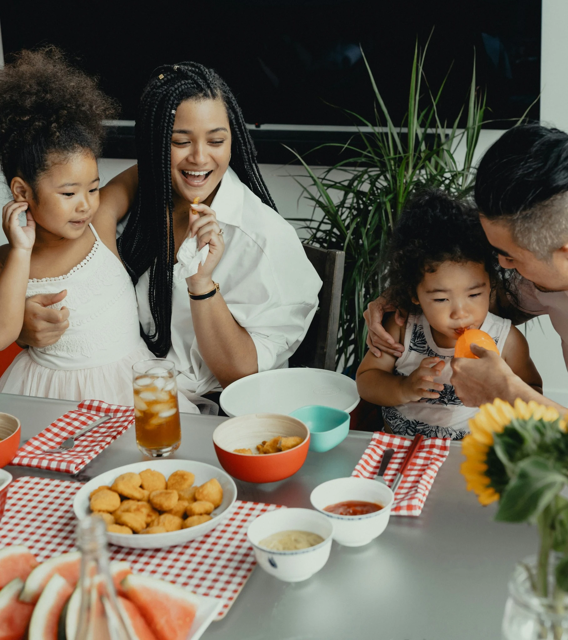 Family enjoying time together outdoors